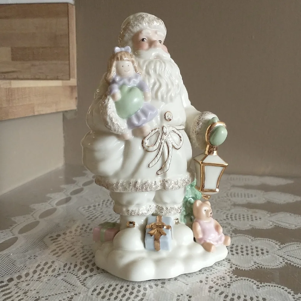 Lenox Santa Figurine with Gold and Pastel Accents - Picture 7 of 9
